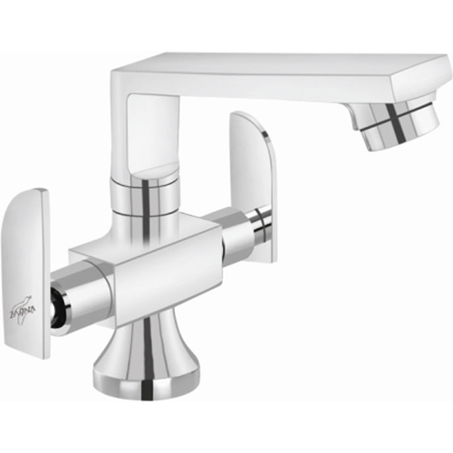 Central Hole Basin Mixer With Casted Spout