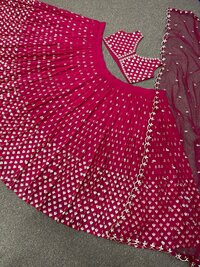 WOMEN DESIGNER PARTY WARE EMBROIDERY SOFT BUTTERFLY NET LAHENGHA CHOLI