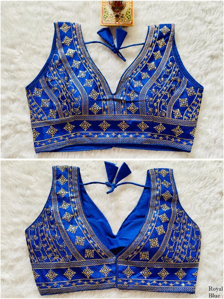 Women Sequence Heavy Phantom Silk Embroidery In Blouse