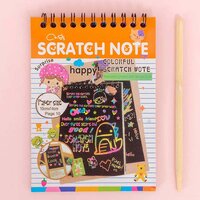 CRAFTS RAINBOW ART SCRATCH PAPER BOOK