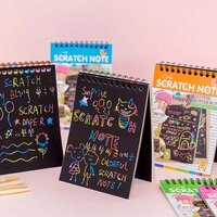 CRAFTS RAINBOW ART SCRATCH PAPER BOOK