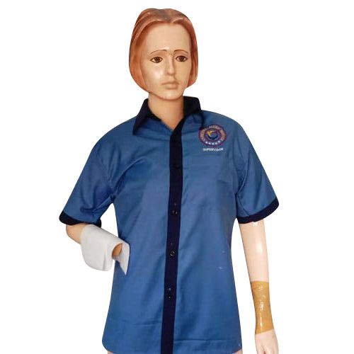 Blue Half Sleeve Unisex Lab Coat