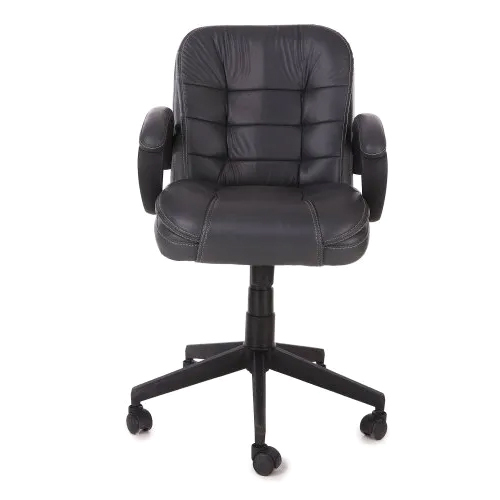 Leatherette Black Low Back Tilting Office Chair