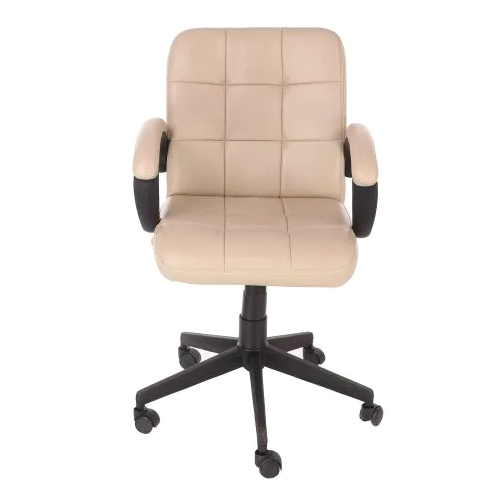 Peach Low Back Executive Chair - Leatherette, Smooth Black Finish | Durable, Eco-Friendly Steel Frame