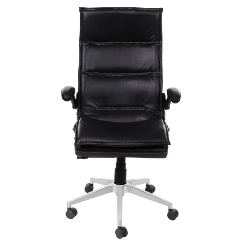 Black Low Back Revolving Office Chair - Leatherette, Eco-Friendly Steel Frame | Durable Black Design, Comfortable Seating