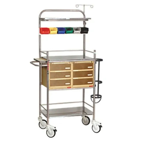 Emergency Crash Cart Trolley Design: With Rails