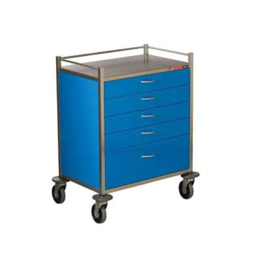 Stainless Steel Medicine Trolley Design: With Rails