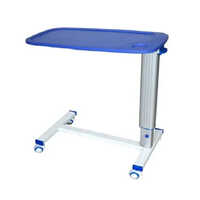 Height Adjustable Overbed Table - 34x16x40 Inch | Durable Steel Design With Rails, Adjustable Height