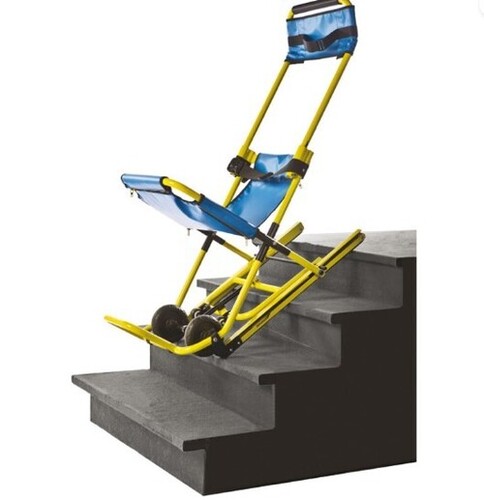 Evacuation Chair - Lightweight Aluminum Frame | Safety Harness Foldable Design Cushioned Seat Easy Maneuverability