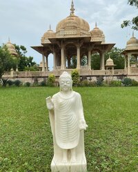White Marble Buddha Standing Statue