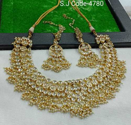 HEAVY PACHI KUNDAN NECKLACE SET