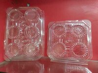 Muffine Hinged Boxes - 250 Gram Transparent Pp Rectangular Container | Customizable For Sweets And Soan Papdi, Ideal For 4 Pc And 6 Pc Packs