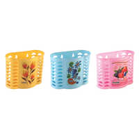 Plastic Cutlery Stand - Pp Material, Available Sizes: Decor-small, Decor-big | Easy To Clean, Multi-design, Handles For Convenient Carrying