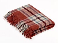 Tartan Wool Blanket - Queen Size, Yarn Dyed Dobby Style | Warm, Cozy Texture With Durable Whip Stitch Edging