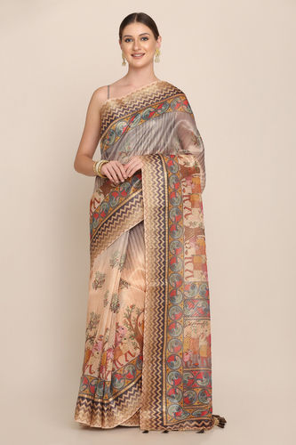 Gond Painting Digital Printed Saree