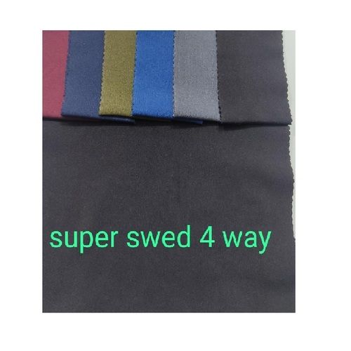 Polyester super swed 4 way lycra fabrics