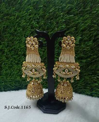 HANGING KUNDAN  EARRING