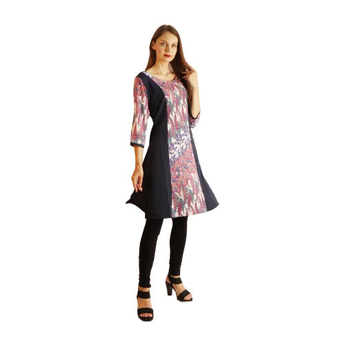 Ladies Crepe Kurti - Cotton Chiffon Fabric, Customized Size, Elegant Patterns | Washable, Perfect Fit, Ideal for Daily Wear