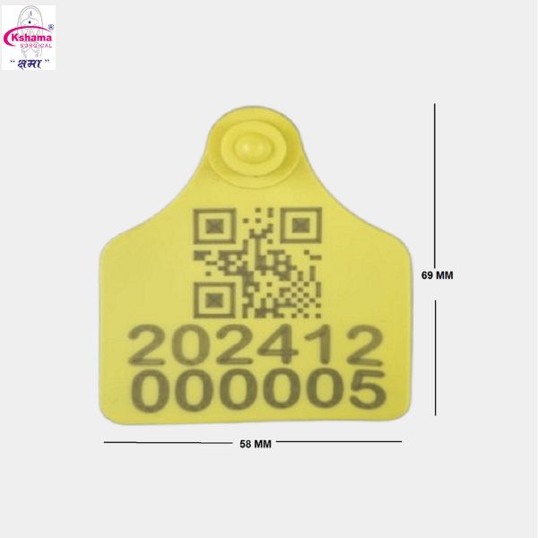 Pvc Plastic Ear Tag Cattle Pack Of 50 Pcs - Color: Yellow