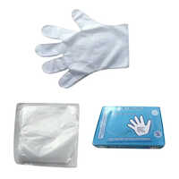 Disposable Plastic Examination Gloves - HDPE Material, 12 Inch Length, White Color | Medical Grade, Smooth Surface, Pack of 100 PCS