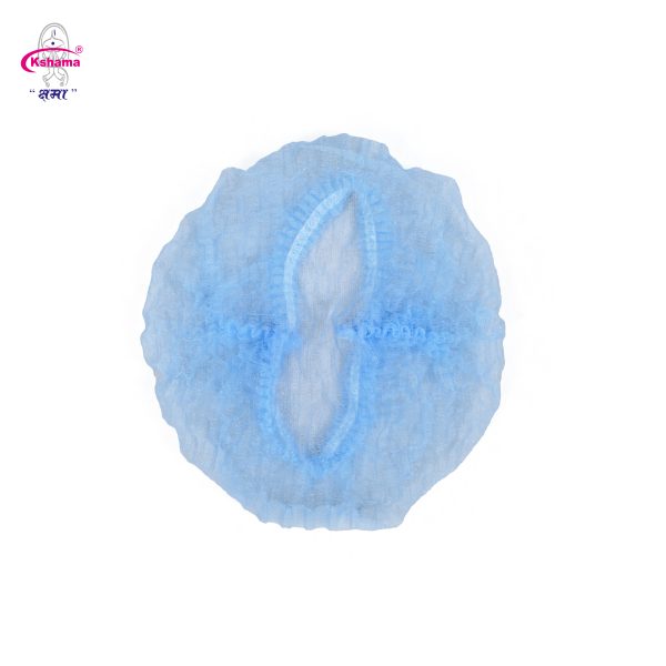 Dispo. Bouffant Cap Pack Of 100 Pcs - Non-woven Material, Length 170-200 Mm, Colors: Green, White, Blue | Disposable, 10-15 Gsm Thickness