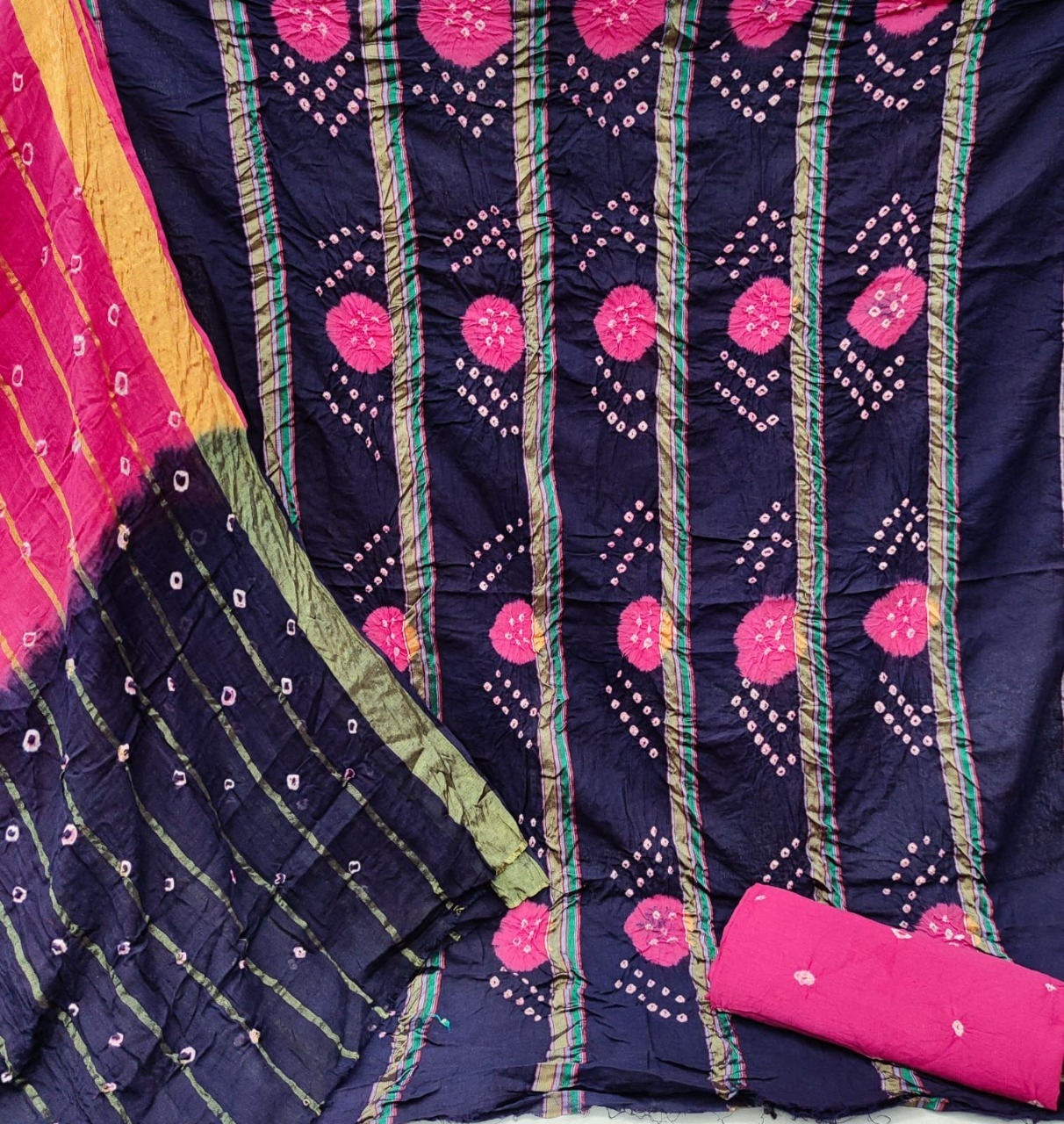 Gunjan Pink Heavy Cotton Dress Material