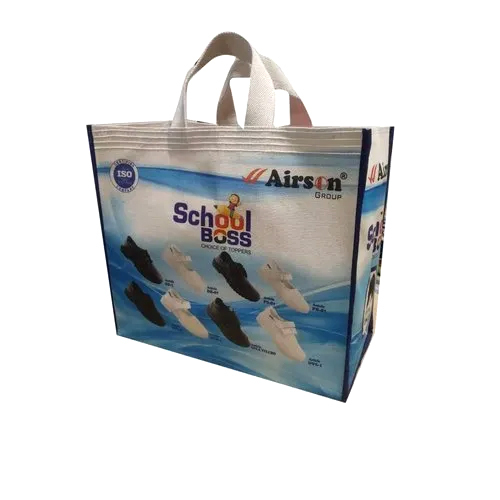 Canvas Hawker Shoes Bag - Canvas Material, Various Sizes Available, White Color | Customized Design with Handles for Easy Carrying