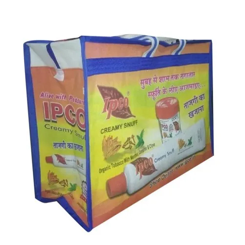 10 Kg Canvas Advertising Bag - Medium Size, White Color | Customizable Design with Zipper Closure and Durable Handles