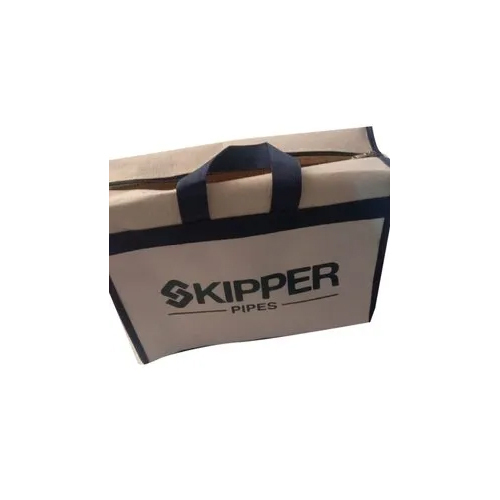 Printed Cotton Canvas Bags - Medium Size, White Color | Custom Design, Zip Closure, Cotton Material, Sturdy Handles