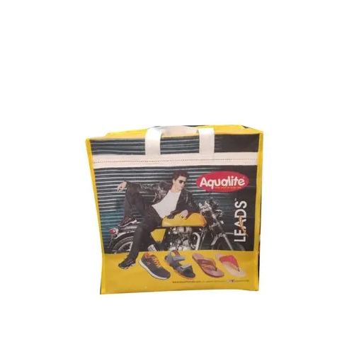 Printed Shoe Carry Bag - Canvas, Medium Size | Yellow Color, Customized Design for Stylish Shoe Transport