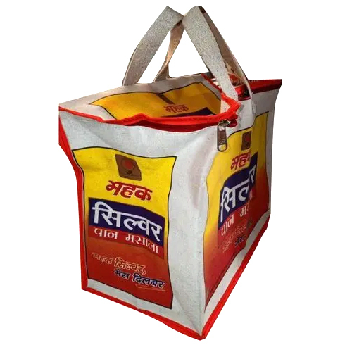 Carry Bag - Cotton Fabric, Medium Size | Customized Design, Zipper Closure, Comfortable Handles