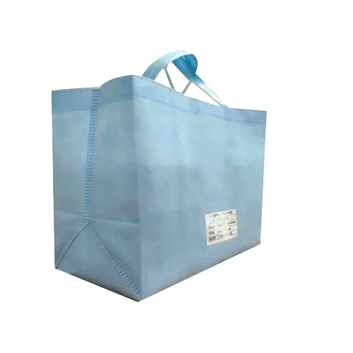 Non Woven Box Bag - Plain Design, Blue Color, Capacity 2kg | Ideal for Shopping and Industrial Use, Features Loop Handle for Easy Carrying