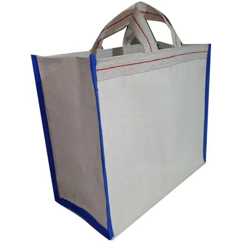 15 Kg Plain Grocery Bag - Canvas Material, Different Size Options , White Color with Custom Design and Strong Handles