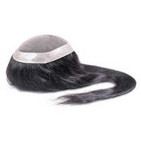 Samira - Human Hair French Lace Topper, Hand-tied Construction, Silky Texture, Available In Various Lengths And Colors