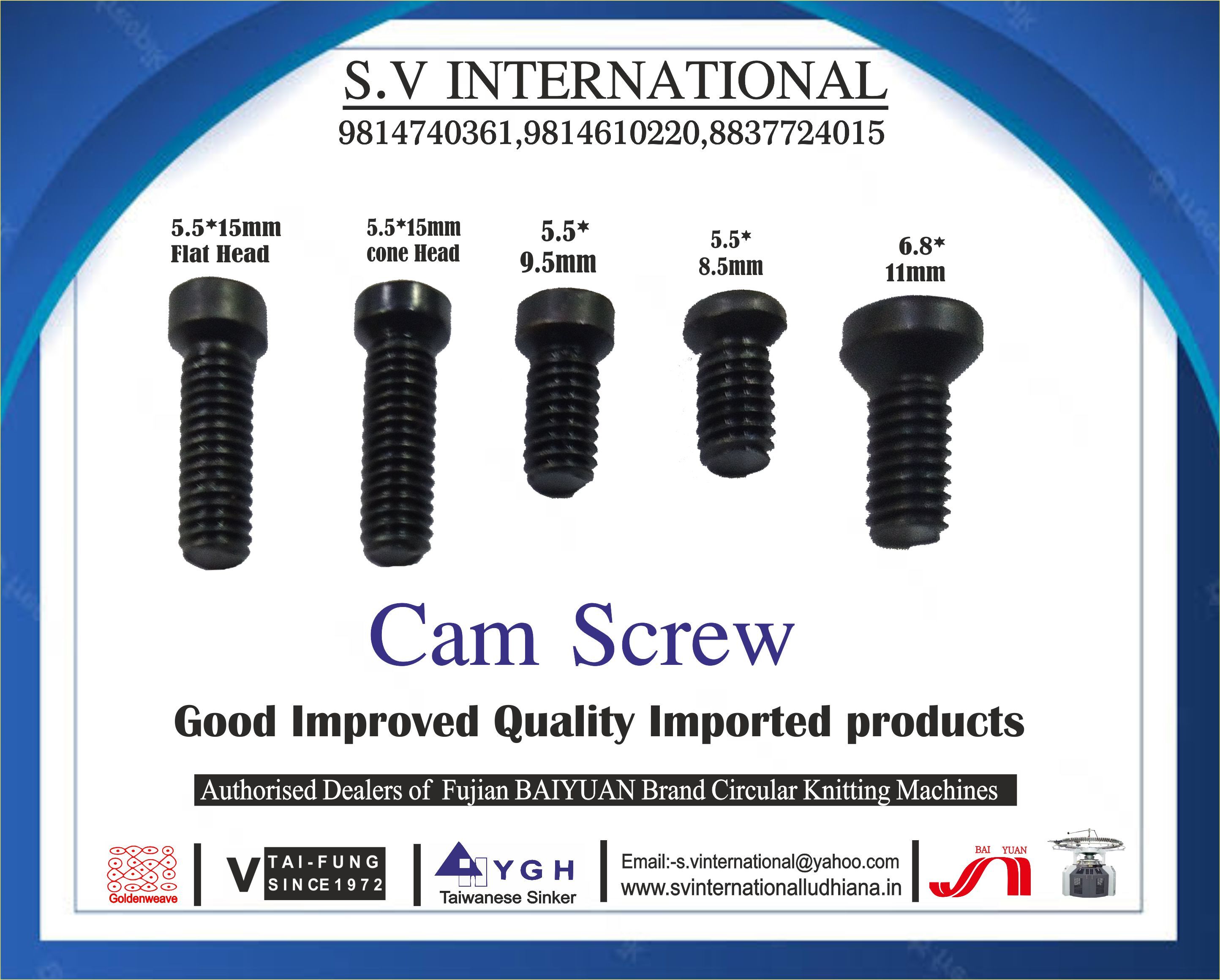 Different Types of Cam Screws