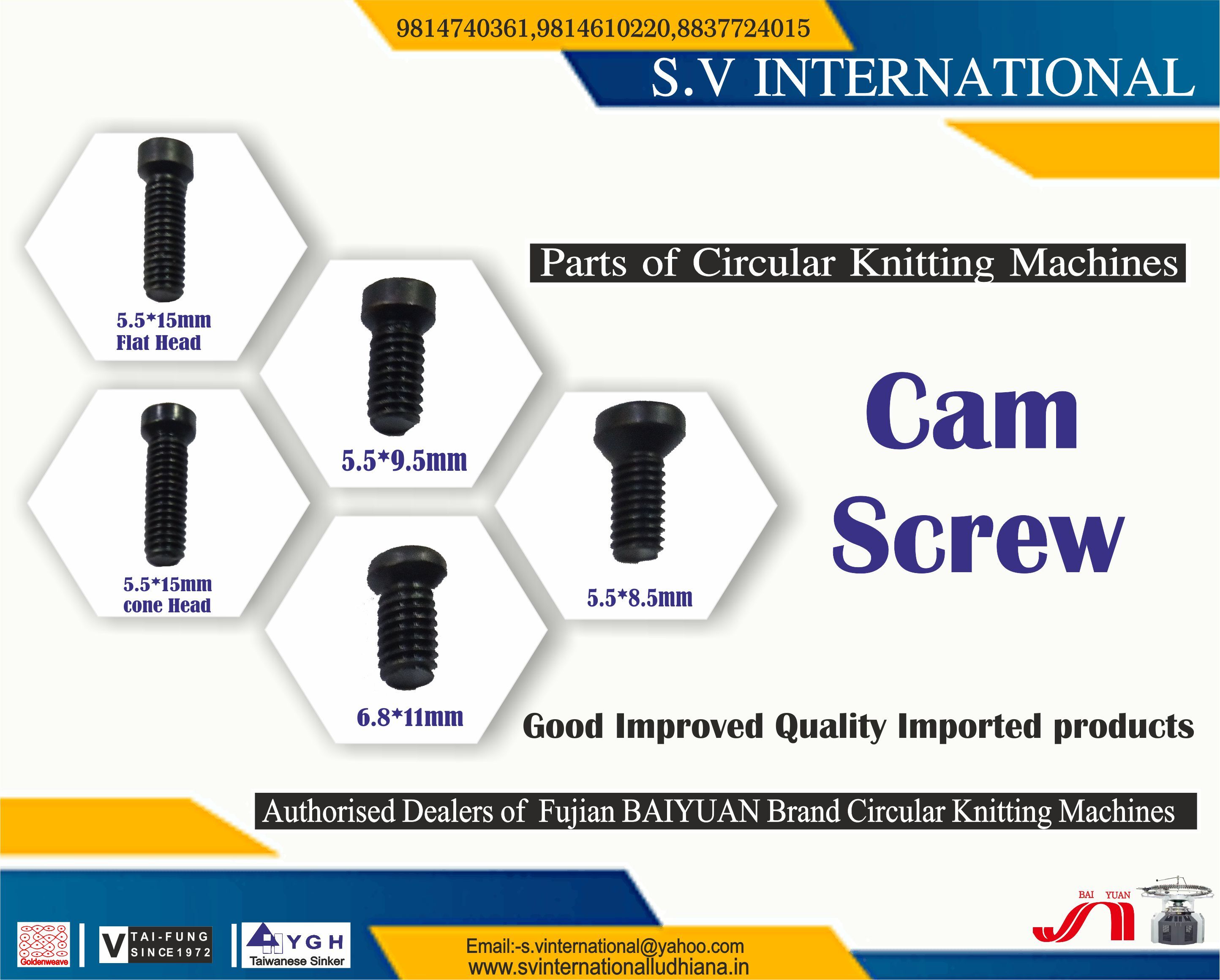 Different Types of Cam Screws