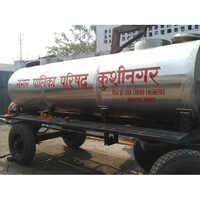 Silver Two Wheels Trailer Water Tanker