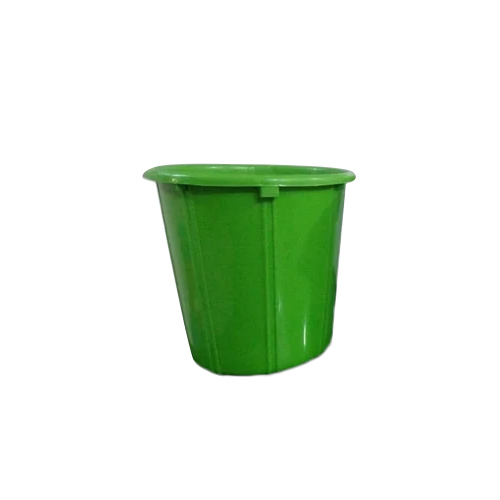 10 Ltr Capcity Plastic Open Top Dustbin Green Colour