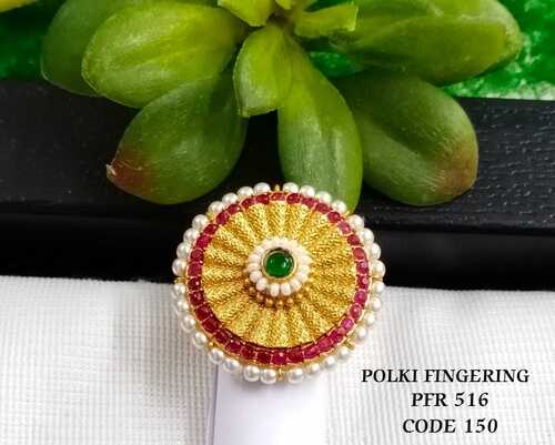 CIRCLE STYLE POLKI FINGRRING