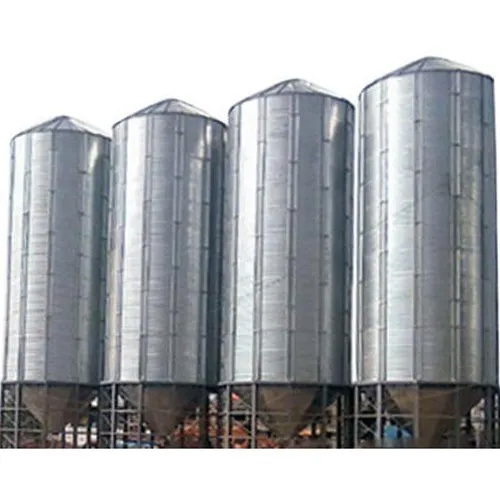 Silver 50 Ton Grain Storage Silo