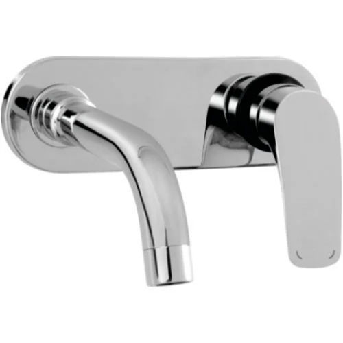 Wall Mounted Single Lever Basin Mixer - Color: Silver