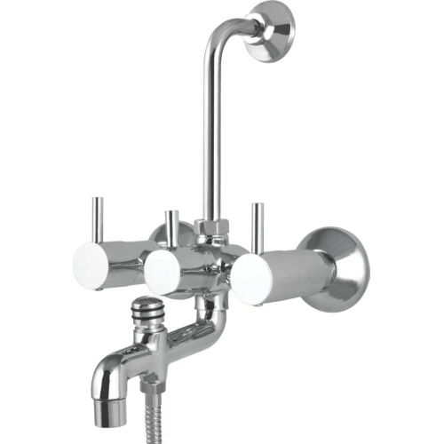 Silver Wall Mixer 3 In 1 With L Bend