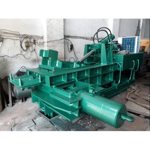 Green Triple Action Hydraulic Scrap Baling Press Machine