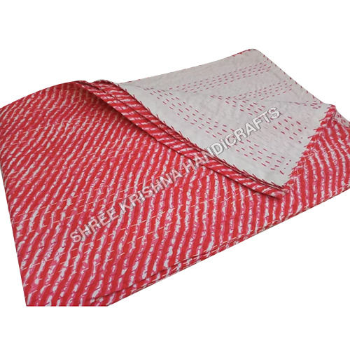 Bedding Red And White Printed Bed Cover Quilt