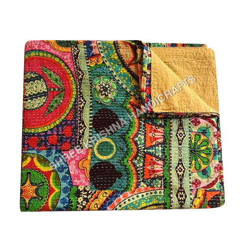 Indian Hand Block Cotton Kantha Quilts