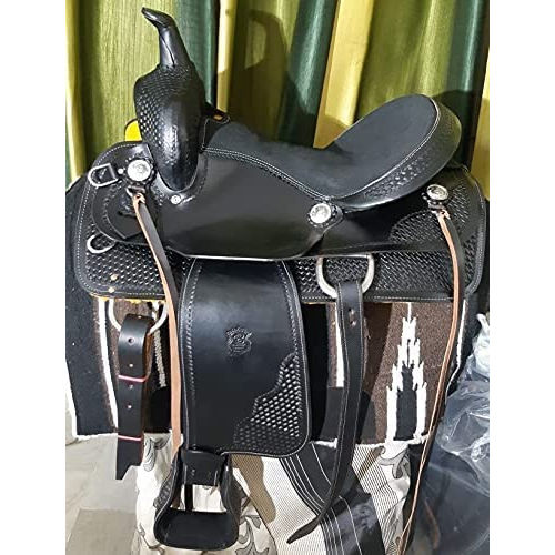 Black Miniature Trail Comfort Horse Saddle