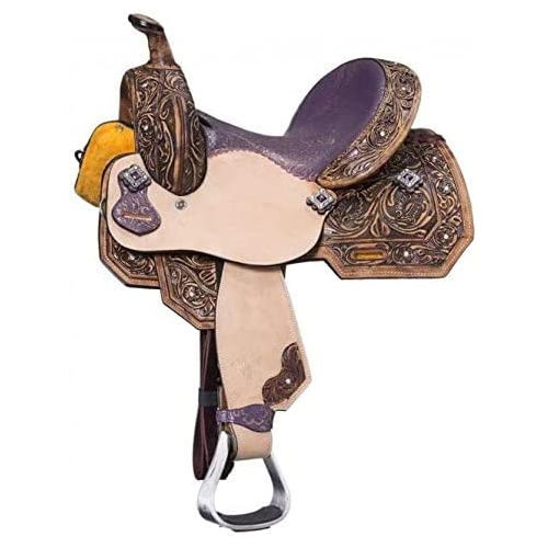 Western Leather Saddle With Free Headstall Or Breastplate Application: Horse Riding