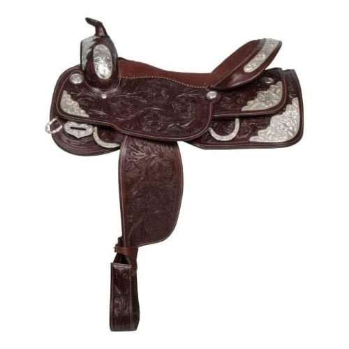 Handcrafted Dark Brown Leather Western Saddle