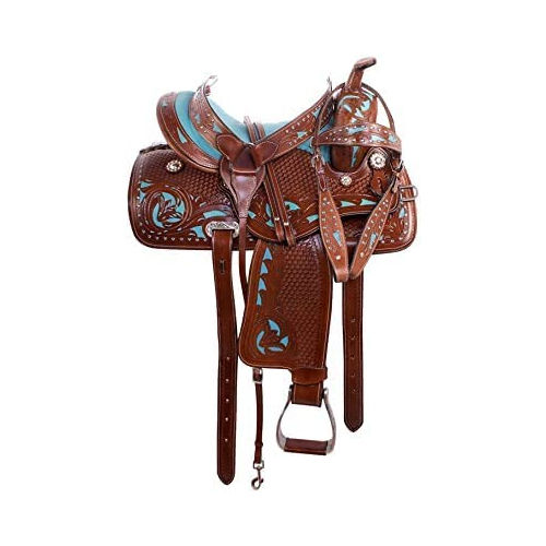 Leather Western Barrel Racing Adult Horse Saddle