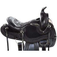 Leather Gaited Bars Padded Seat Racing Horse Saddle